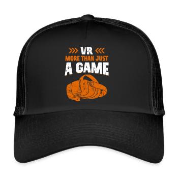 Virtual Reality VR Gamer Funnz - Trucker Cap - Schwarz/Schwarz - Vorne
