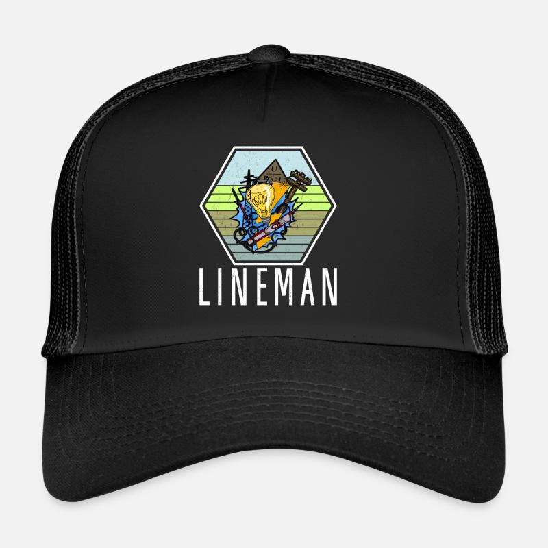 Monteur de lignes, électricien, technicien en éclairage, lampe Profession Casquette trucker 