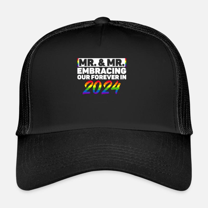 Mr. & Mr. 2024 Gay Pride Hochzeit Homo-Ehe Trucker Cap