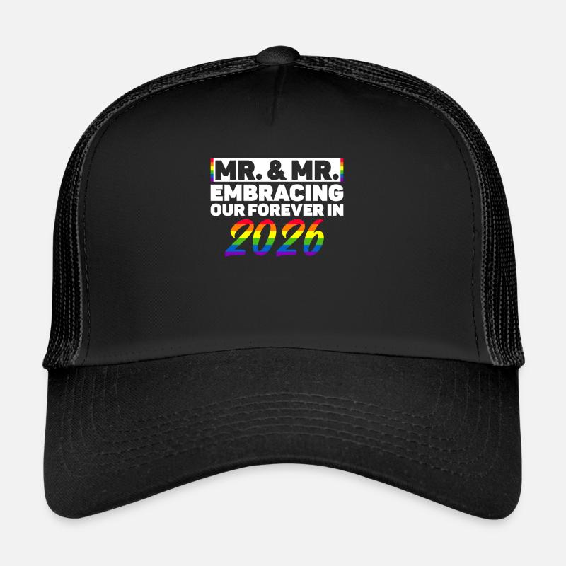 Mr. & Mr. 2026 Gay Pride Hochzeit Homo-Ehe Trucker Cap
