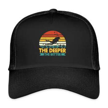 Diving Diver Ocean Lovers - Trucker Cap - black/black - Front