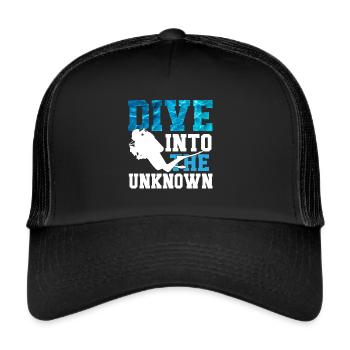 Diving Diver Ocean Lovers - Trucker Cap - black/black - Front