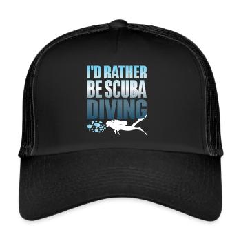 Diving Diver Ocean Lovers - Trucker Cap - black/black - Front