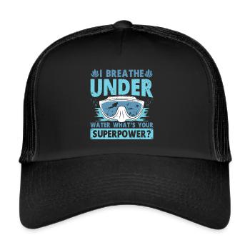 Diving Diver Ocean Lovers - Trucker Cap - black/black - Front