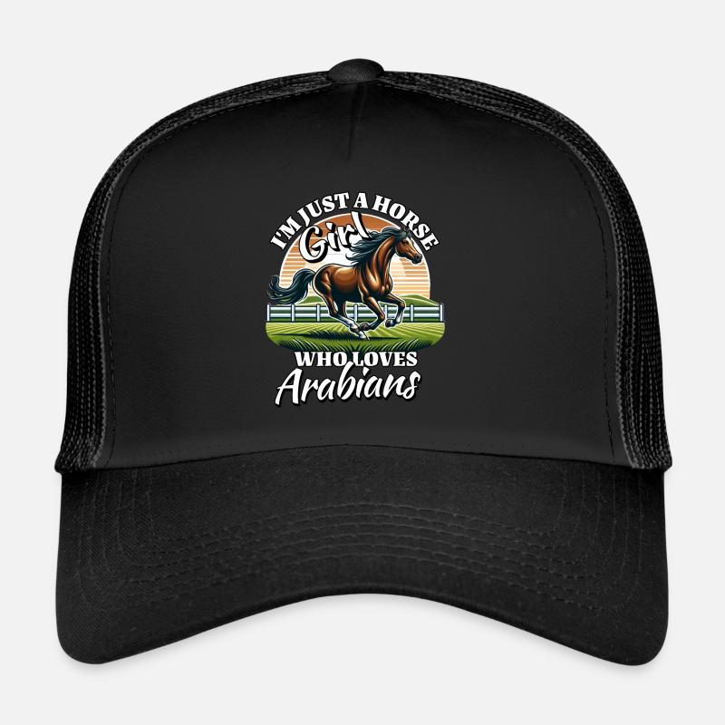 Fille de chevaux arabes Casquette trucker 
