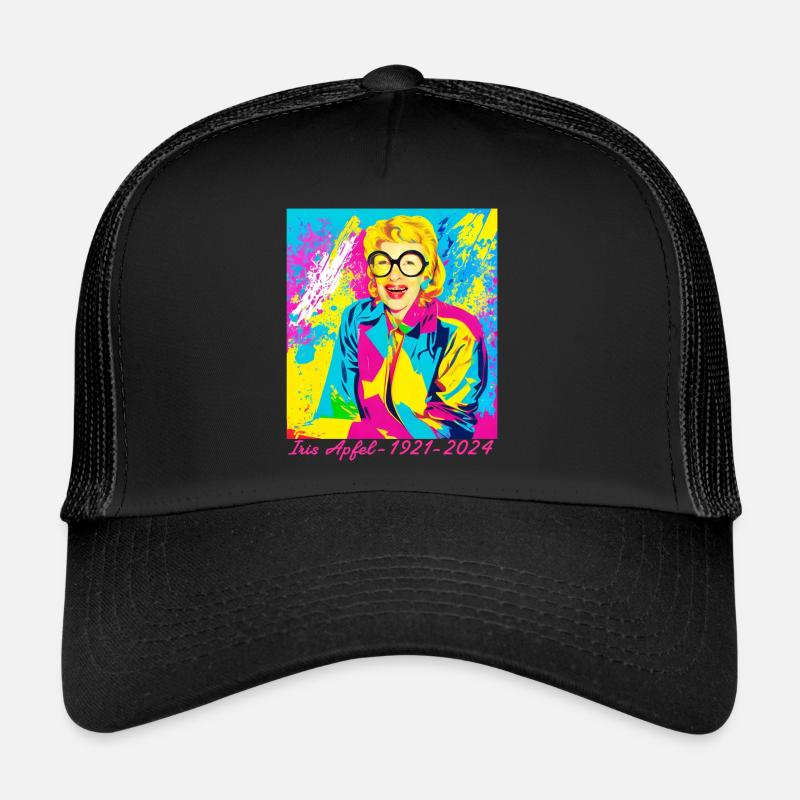 Illustration, bunt, Graffiti, iris Apfel Trucker Cap