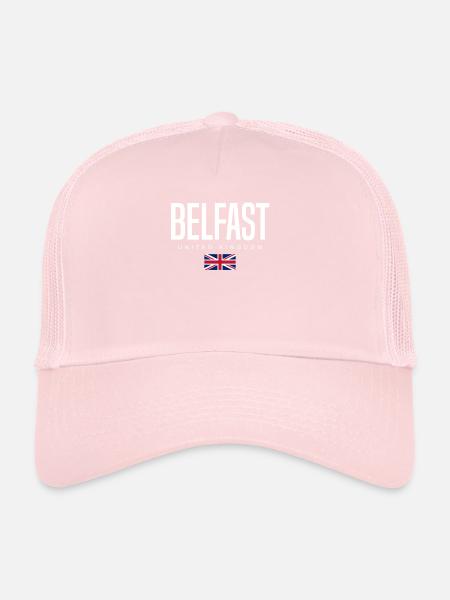 Belfast, Royaume-Uni - Casquette trucker  - rose pâle - Devant