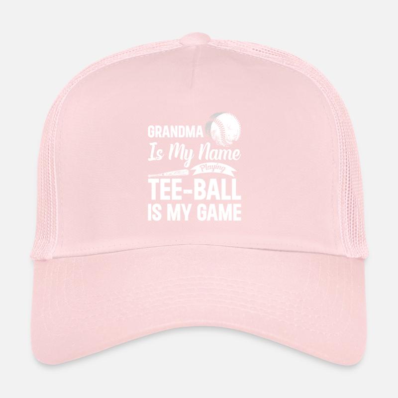 Grand-mère, c’est mon nom qui joue Le tee-ball est mon jeu Casquette trucker 