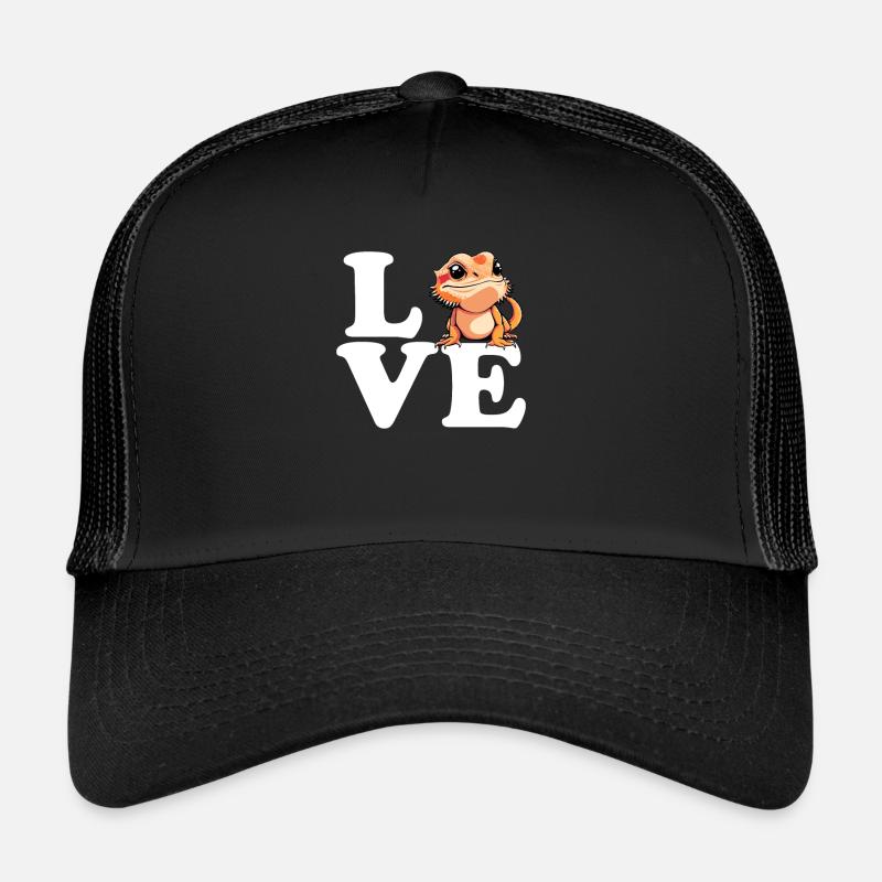 I love bearded dragon, reptile bearded Trucker Cap