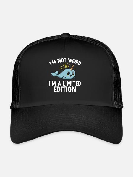 Narwal Einhornwal - Trucker Cap - Schwarz/Schwarz