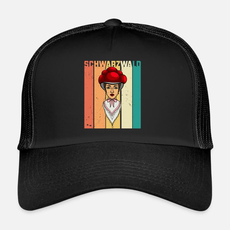 Schwarzwaldmädel Schwarzwald Rétro allemand Casquette trucker 