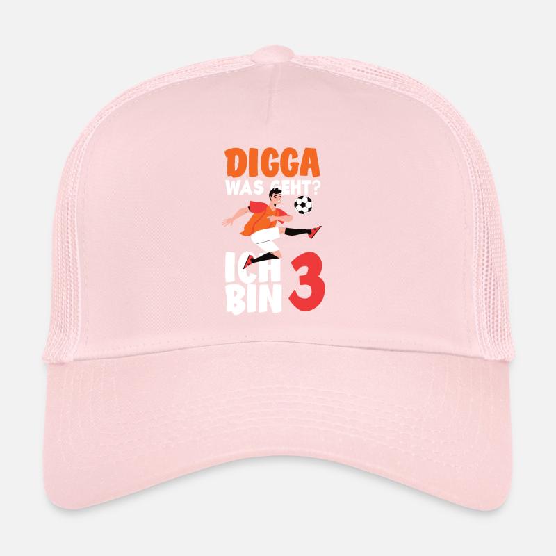 3rd Birthday 3 Years Soccer Soccer Player Trucker Cap