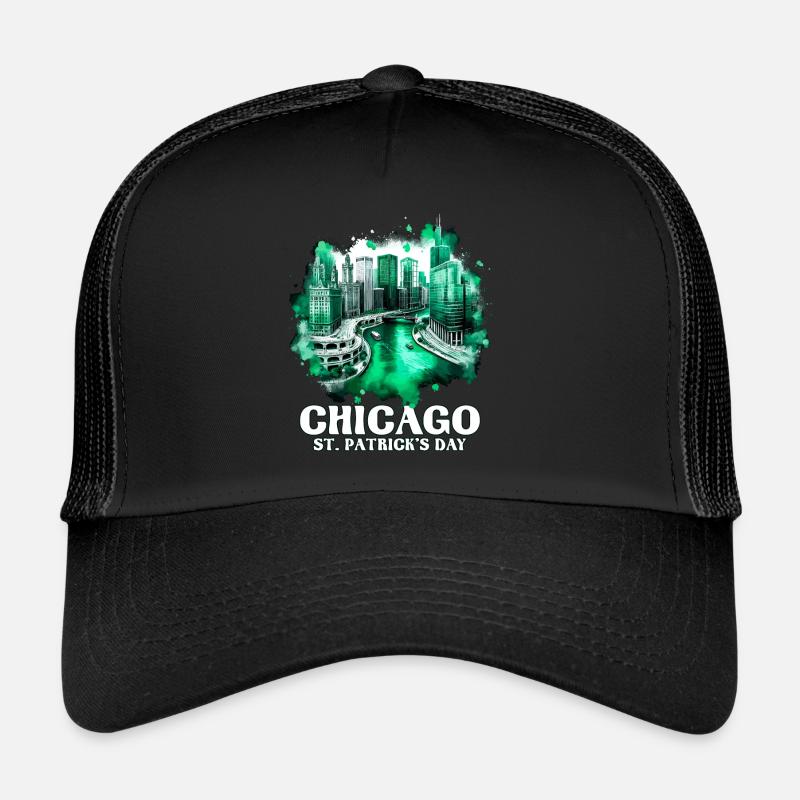 Fête de la Saint-Patrick à Chicago Casquette trucker 