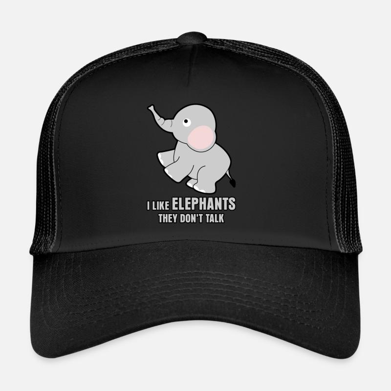 Éléphants Mignon Blague Éléphant Casquette trucker 