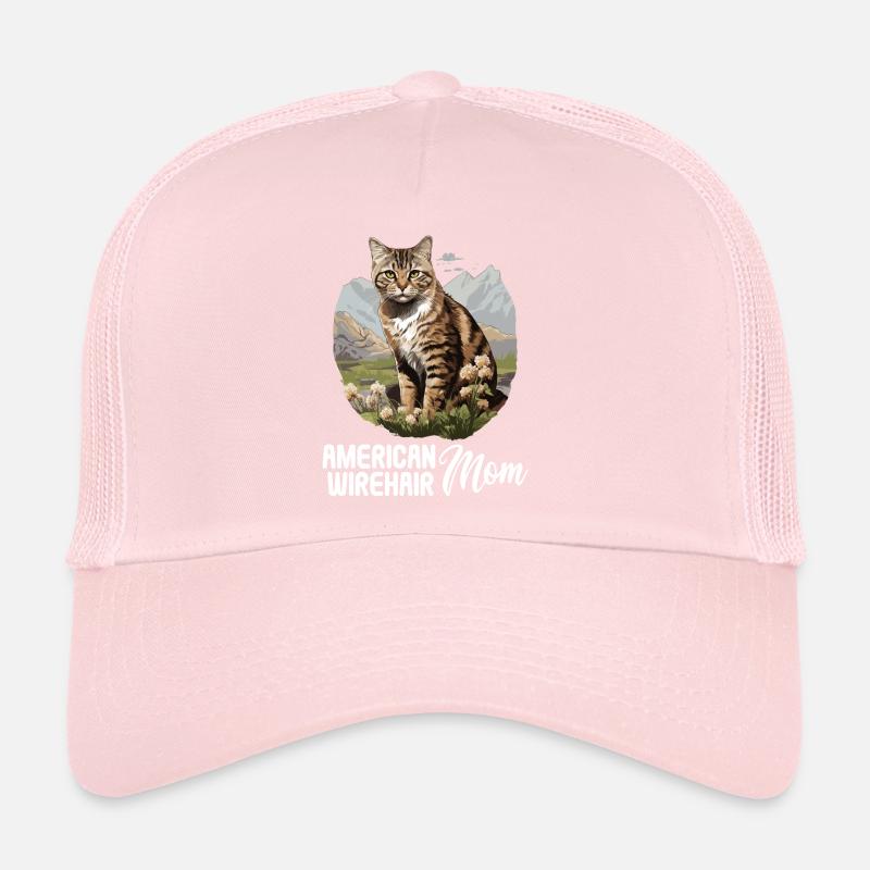 Chat Chats American Wirehair Casquette trucker 