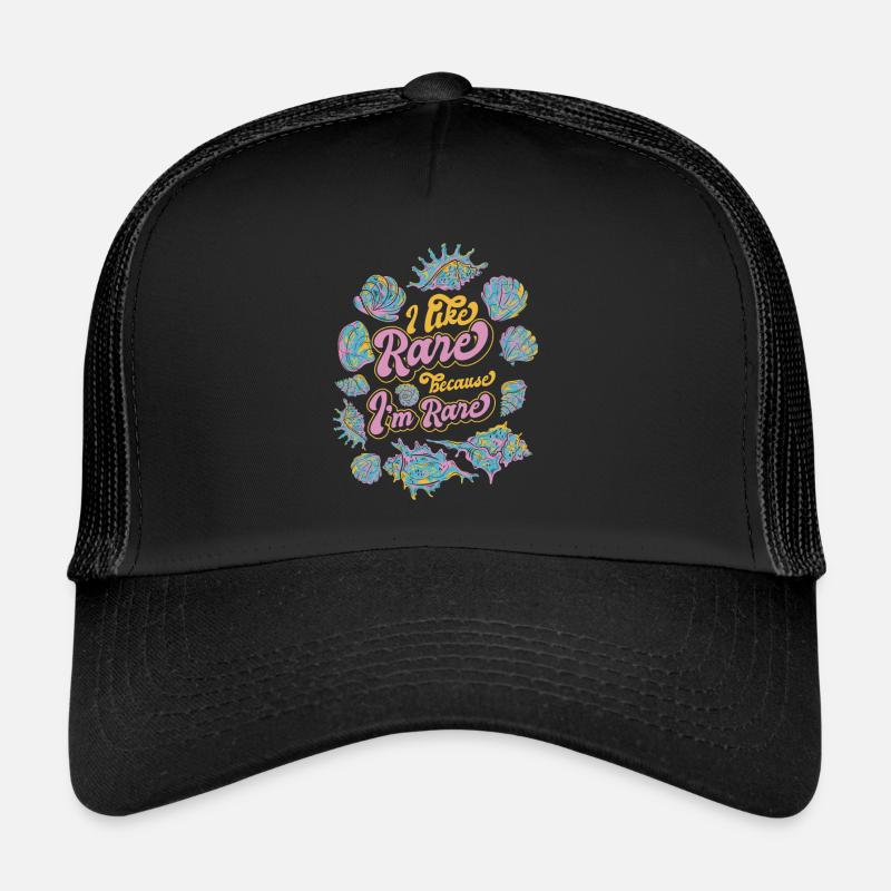 J’aime Rare parce que je suis Rare Shell Seashell Casquette trucker 