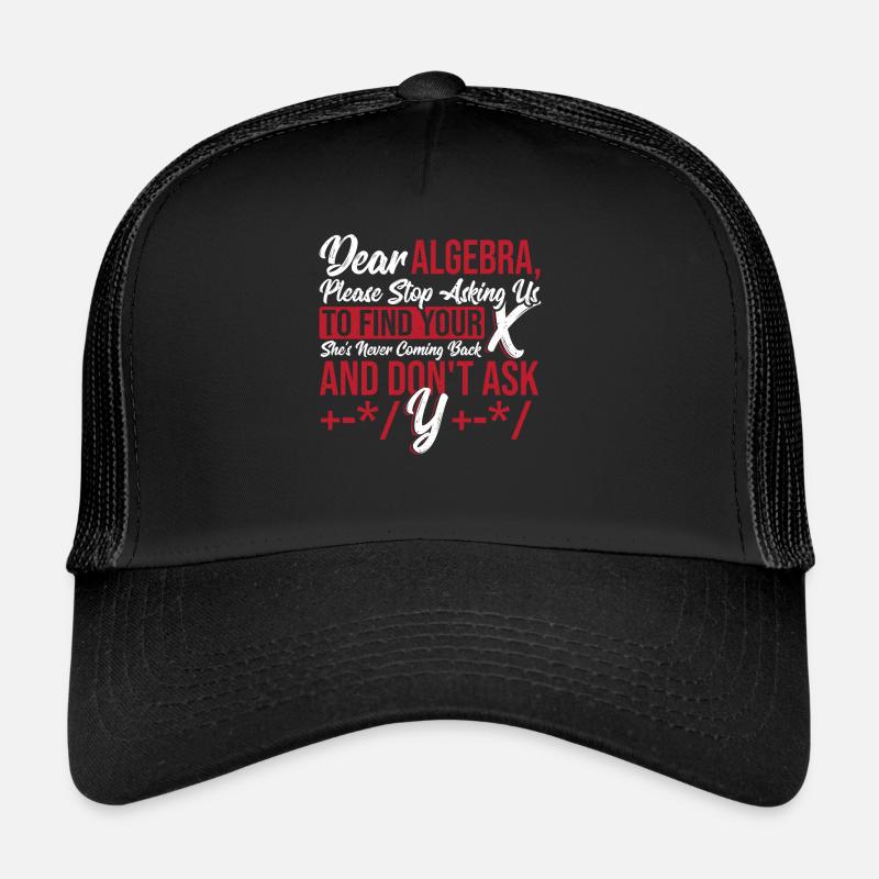 Nombres Professeur De Mathématiques Graphique Amour Algèbre S’il Vous Plaît Écouter Casquette trucker 