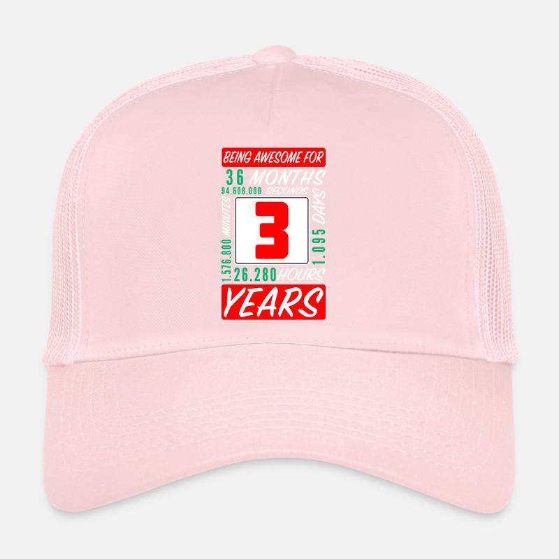 Enfants 3 Ans Anniversaire Mois Heures Casquette trucker 