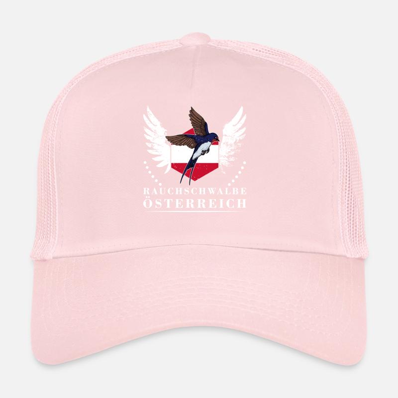 Hirondelle rustique Autriche drapeau oiseau Casquette trucker 