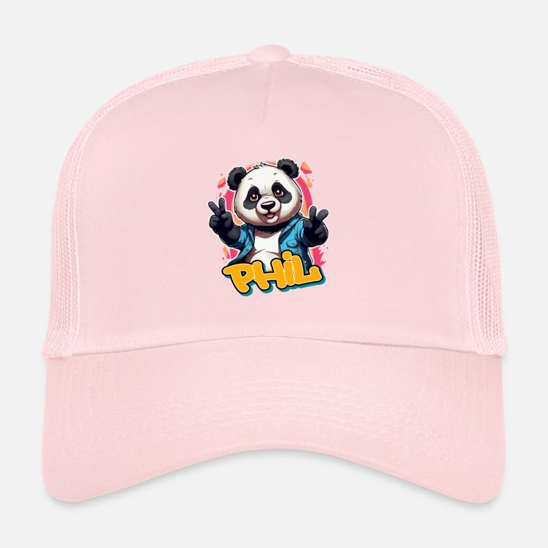 PHIL - Beau nom de garçon avec Cool Panda Casquette trucker 