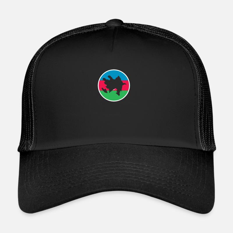 Azerbaijan Karte Aserbaidschan Flagge Trucker Cap