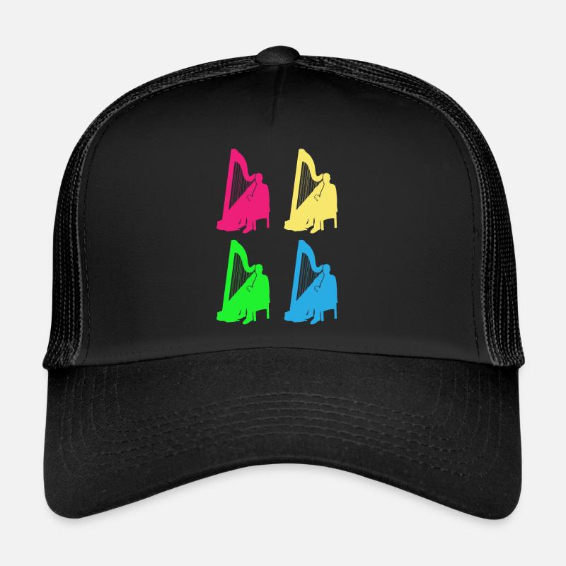 Colorful Harp Sounds Variety Gift Trucker Cap