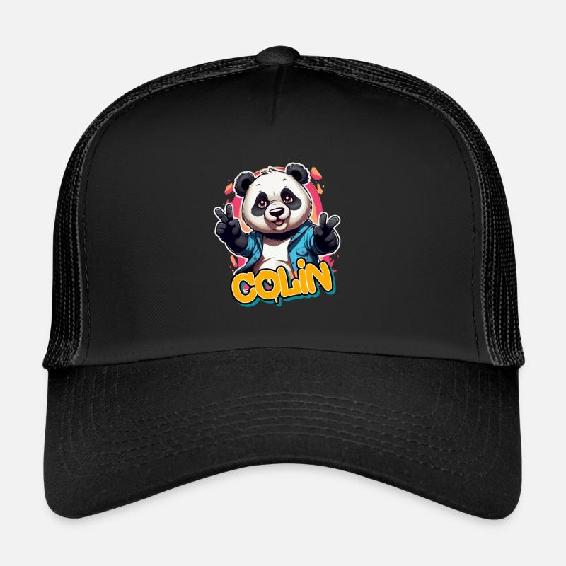 COLIN - Beau nom de garçon avec Panda cool Casquette trucker 