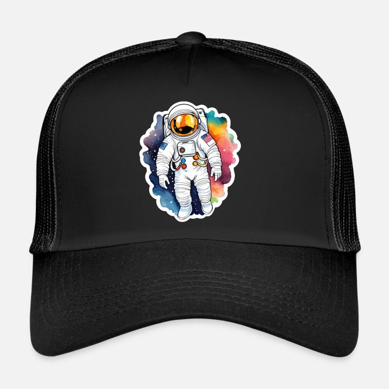 Aquarelle d’astronaute Aquarelle Casquette trucker 
