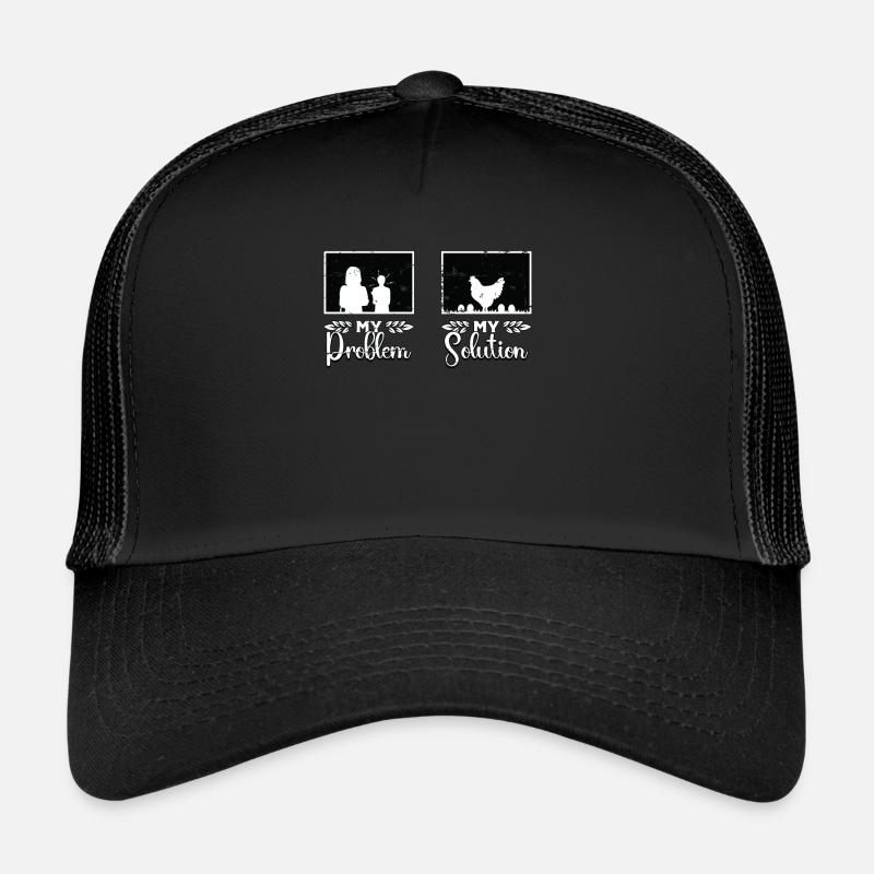Poultry Farmer My Problem My Pictogram Mom Dad Trucker Cap
