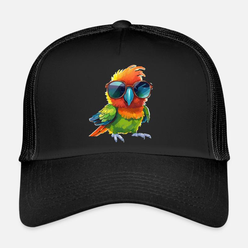 Cooler Papagei mit Sonnenbrille Trucker Cap