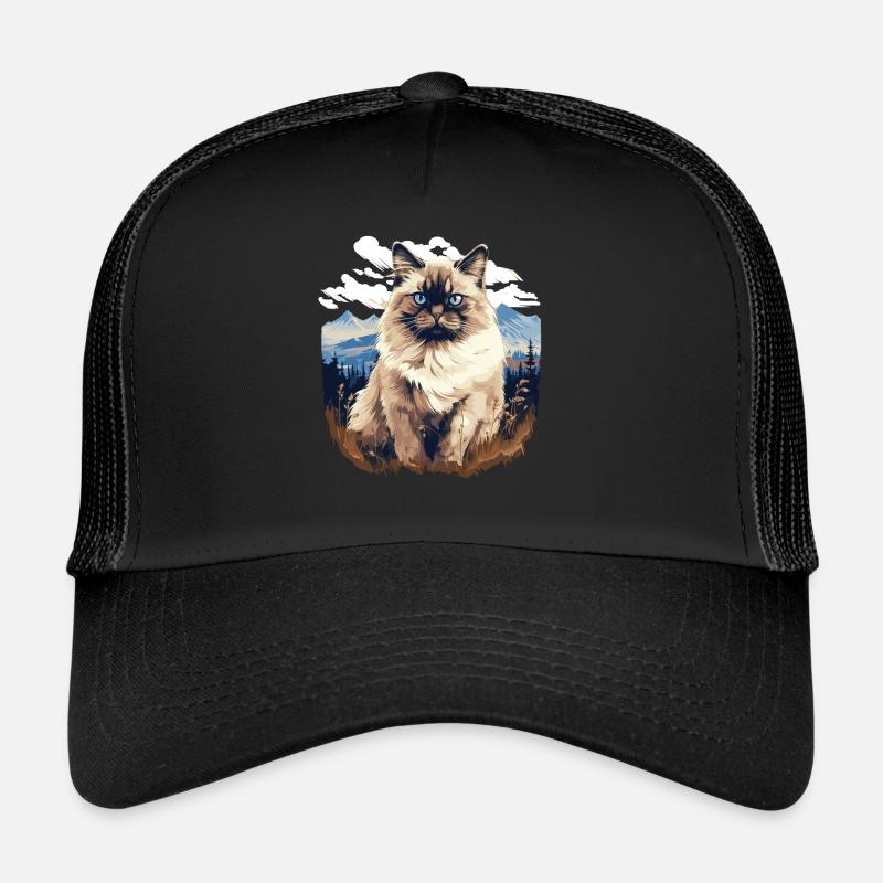 Birman Cat Birma Katze Trucker Cap