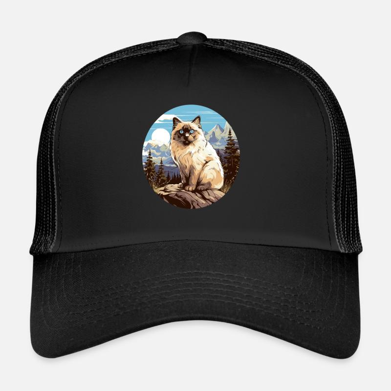 Birman Cat Birma Katze Trucker Cap