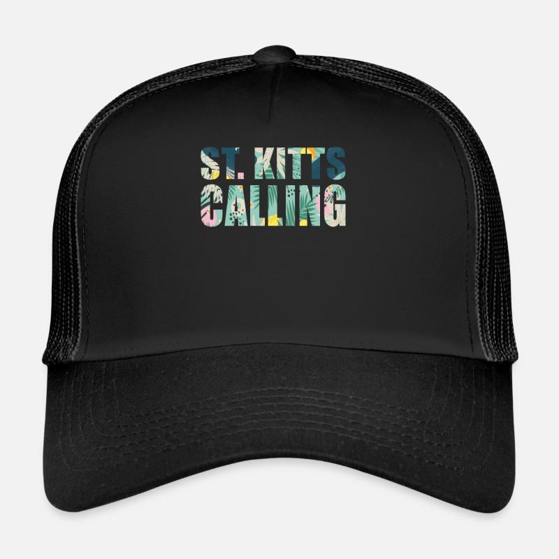 Saint-Kitts appelant Tropical Vibes Souvenir Casquette trucker 