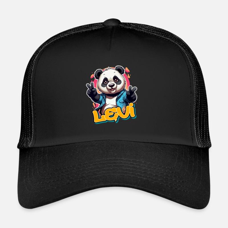 LEVI - Beau prénom de garçon avec panda cool Casquette trucker 