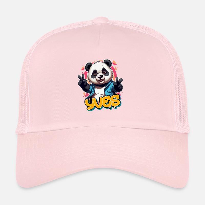 YVES - Beau prénom de garçon avec un panda cool Casquette trucker 