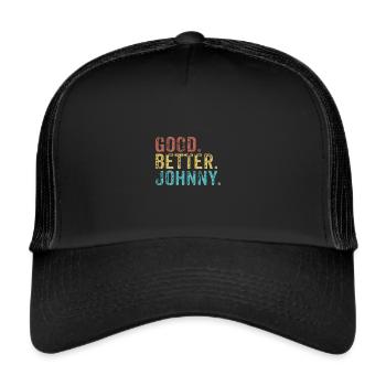 Cool guys are called johnny - Trucker Cap - black/black - Front