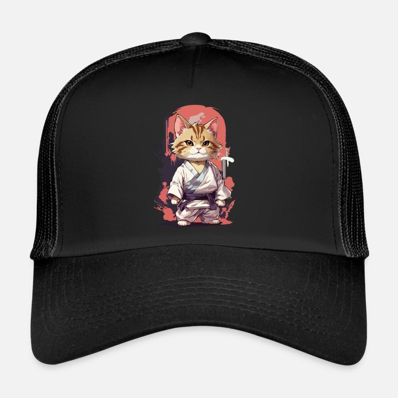 Arts Martiaux Chat Karaté Drôle D’autodéfense Casquette trucker 
