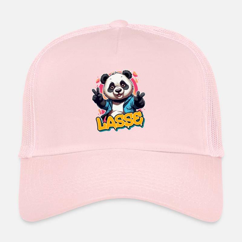 LASSE - Beau prénom de garçon avec panda cool Casquette trucker 