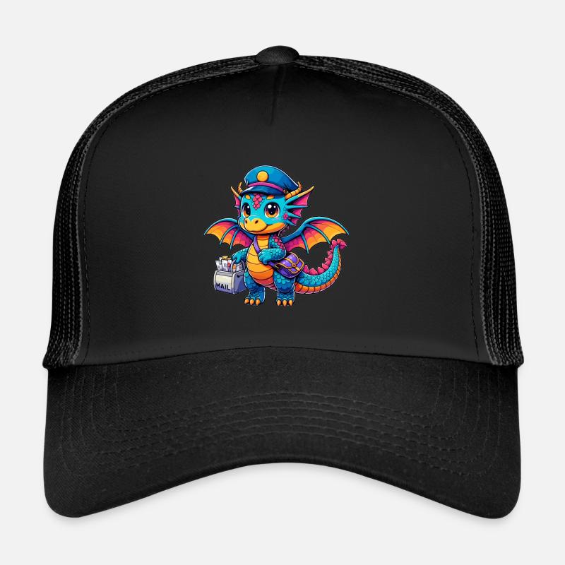 Drache Postbote, Drachenpostbote, Briefträger Trucker Cap