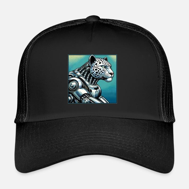 Leopard Roboter Trucker Cap