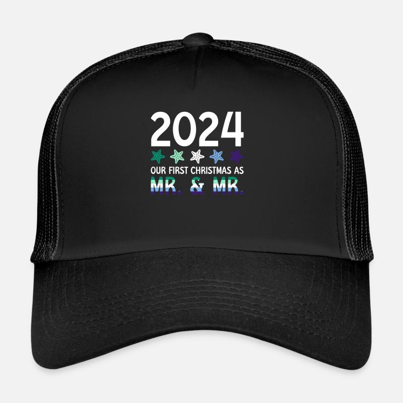 2024 Notre premier Noël en tant que M. et M. Homo-E Casquette trucker 