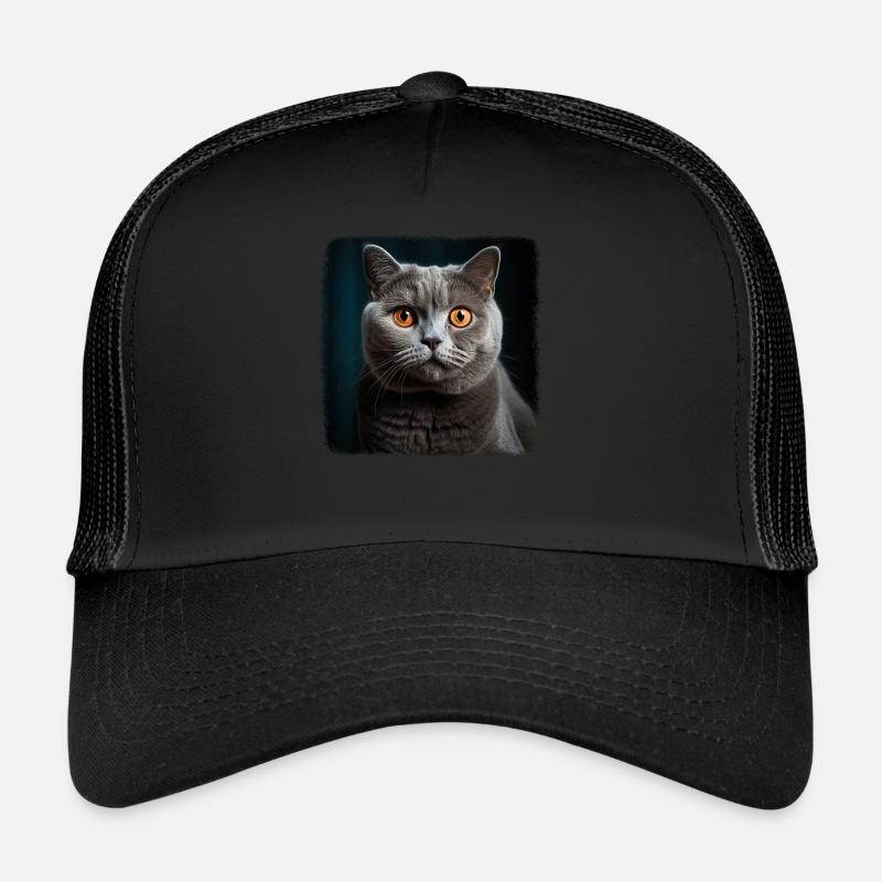 Cat Katzen British Shorthair Britisch Kurzhaar Trucker Cap