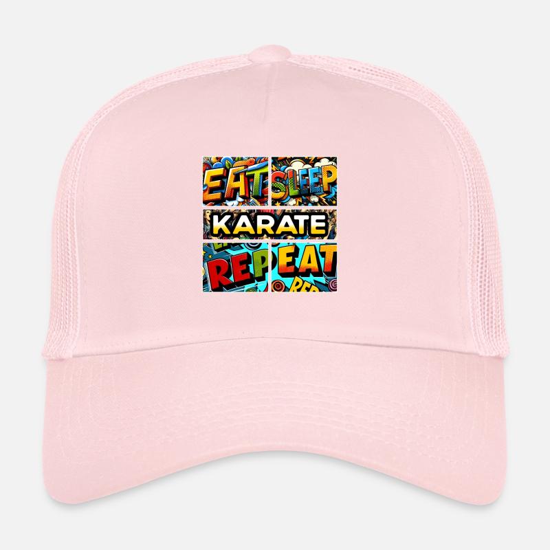 Eat sleep Karate repeat Trucker Cap