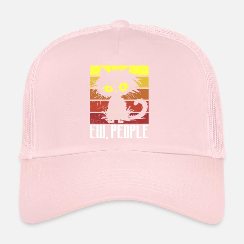 Ew Gens Chat Drôle Vintage Antisocial Casquette trucker 