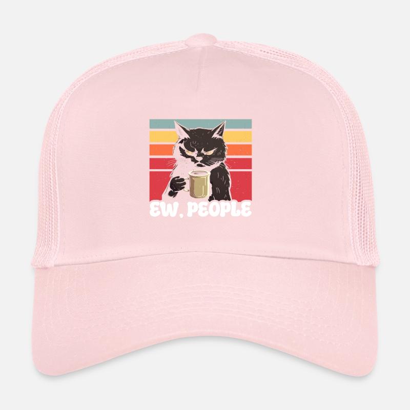 Ew Gens Chat Drôle Vintage Antisocial Casquette trucker 