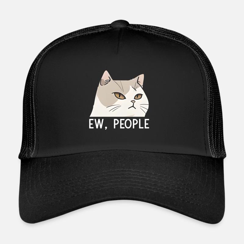 Ew Gens Chat Drôle Vintage Antisocial Casquette trucker 