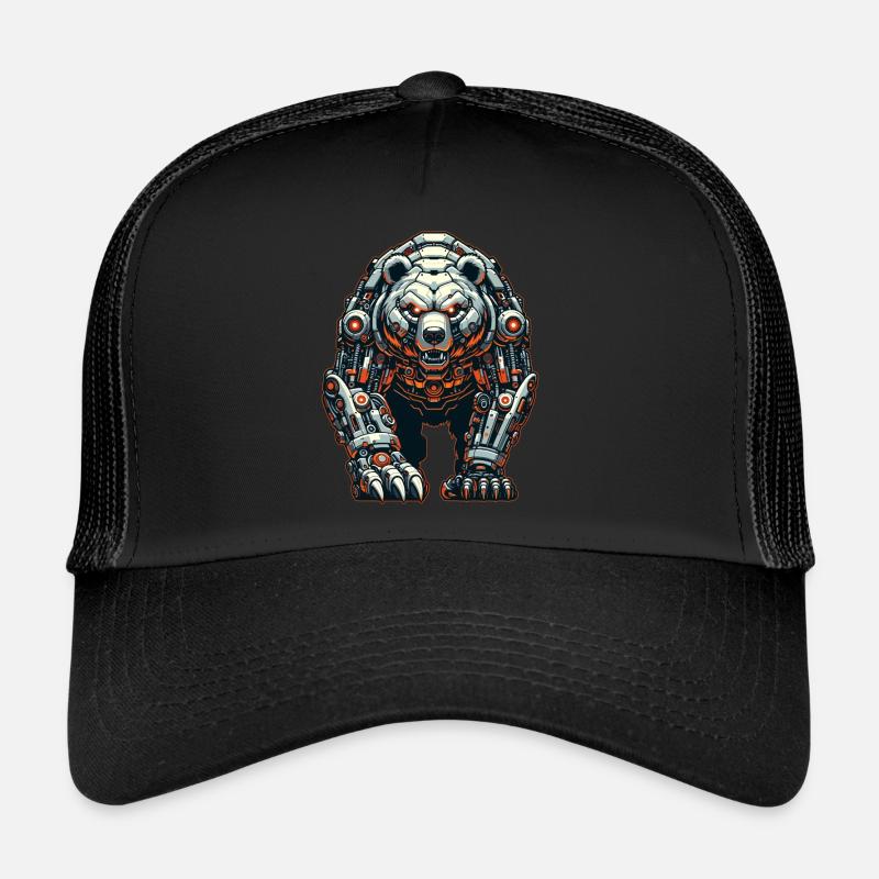 Bear Robot - Trucker Cap - black/black