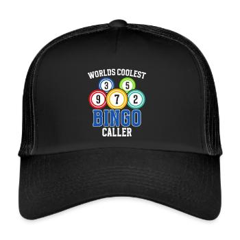 Bingo Caller Bingo Player Gambling Lottery - Trucker Cap - black/black - Front