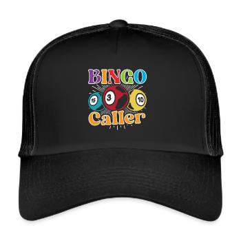 Bingo Caller Bingo Player Gambling Lottery - Trucker Cap - black/black - Front