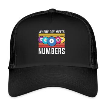 Bingo Caller Bingo Player Gambling Lottery - Trucker Cap - black/black - Front